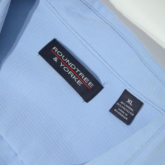 NWT Roundtree & Yorke Light Blue Short Sleeve Camp Shirt Bahama Men Size XL (C1) - Picture 7 of 10